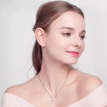 Square Hollow Cube Diamond Necklace - 925 Sterling SilverNecklace