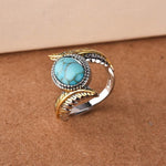 Trendy Finger Turquoise Gemstone Fashion RingRing6