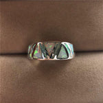 Sensational White Fire Opal Ring - 925 Sterling SilverRing