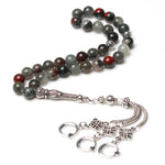 Islamic Prayer African Bloodstone Beads NecklaceNecklace45 beads