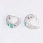 Green Fire Opal & Emerald Hoop EarringsEarrings