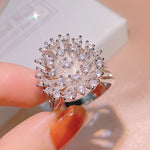 Light Luxury Hollow Snowflake Ring - 925 Sterling SilverRing6White