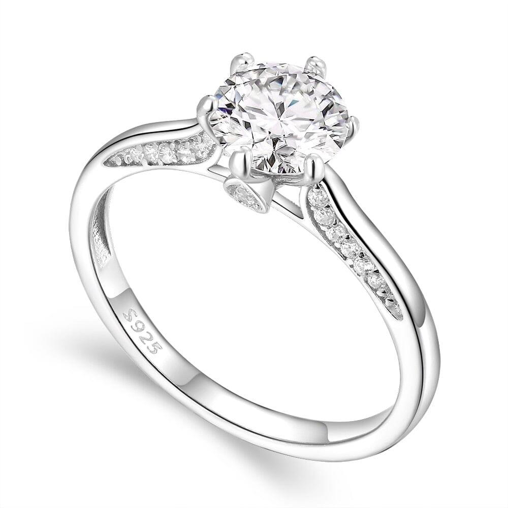 Luxury Halo Diamond Ring - 925 Sterling SilverRing