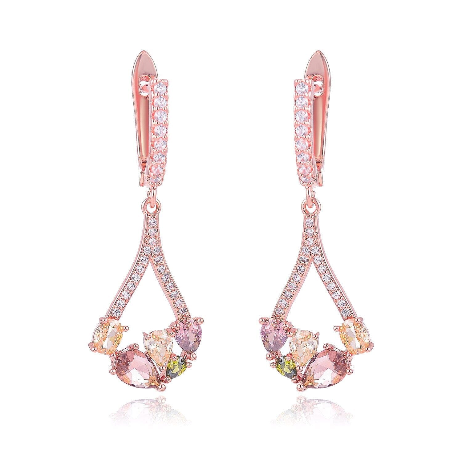 Compact And Exquisite Drop-Shaped Crystal EarringsEarrings