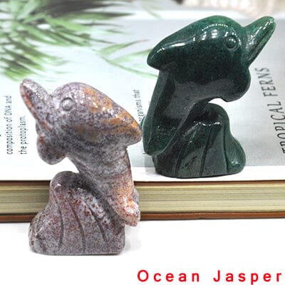 Dolphin Healing Crystal FigurineHealing Crystal1PCSOcean Jasper