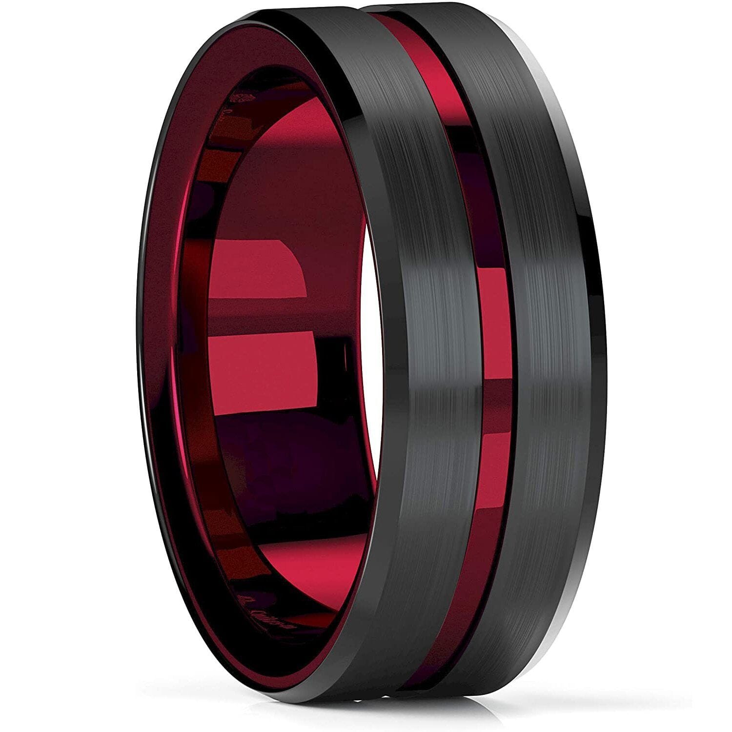 Men's Red Tungsten Carbide RingRing9