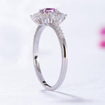 Magnificent Natural Amethyst White Topaz RingRing