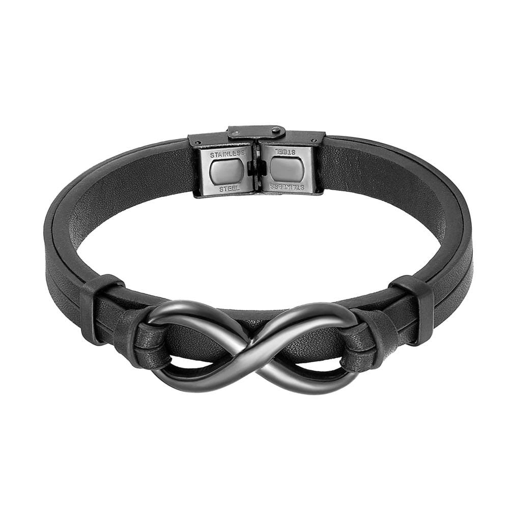 Infinity Logo Leather BraceletBracelet