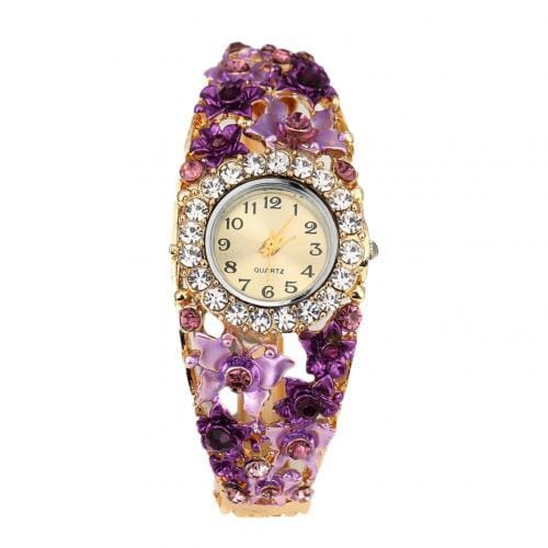 Fashion Gemstone Bracelet WatchWatchPurple