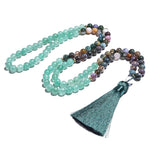 Indian Agate Green Aventurine Beads Japamala Necklace/Bracelet SetJewelry SetNecklace