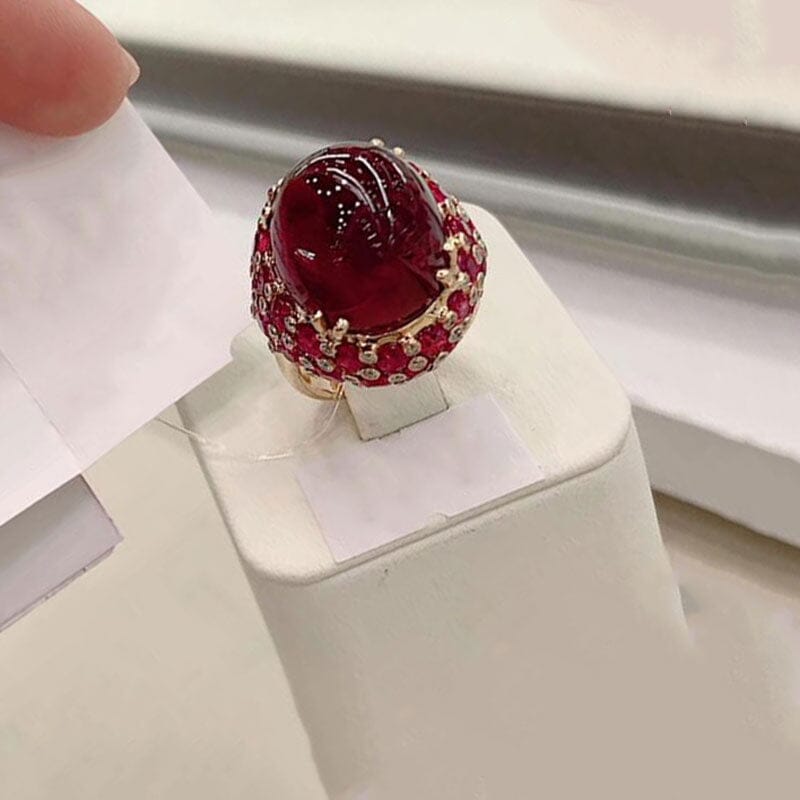 Luxury Exaggerated Lovely Ruby Resizable RingRing