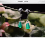 Water Drop Lotus Drop Earrings - 925 Sterling SilverEarrings