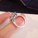 Luxury Diamond Lotus Ring - 925 Sterling SilverRing