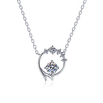 Moissanite Diamond Garland Pendant Necklace - 925 Sterling SilverNecklace