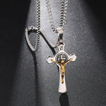 INRI Jesus Cross WWJD Stainless Steel NecklaceNecklacesilver color