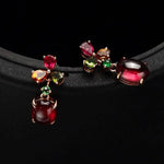 Luxury Red Garnet Tourmaline Earrings - 925 Sterling SilverEarrings