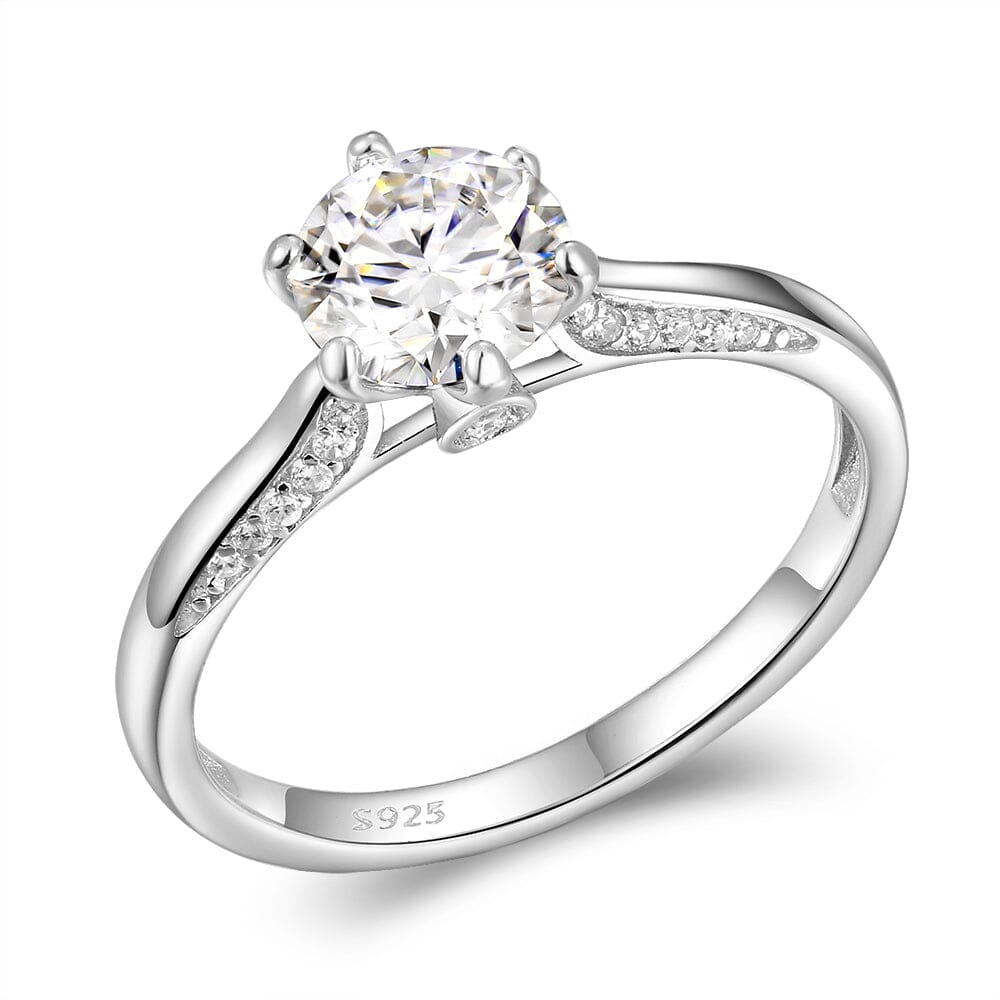 Luxury Halo Diamond Ring - 925 Sterling SilverRing