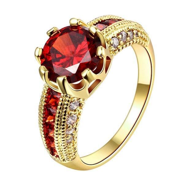 Ruby Gold Plated RingRing6Gold Color