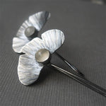 Sweet Fresh And Romantic Inlaid Moonstone Lotus Leaf EarringsEarrings