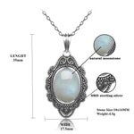 Lovely Natural Moonstone Necklace Pendants - 925 Sterling SilverNecklace