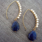 Wire Wrapped with Tiger Eye and Spinel Beads EarringsEarringsgold---A2