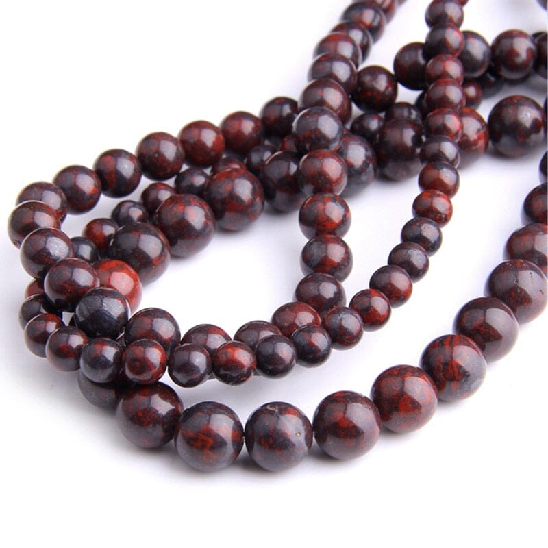 Natural Bloodstone Mala NecklaceNecklace12 mm--15 beads