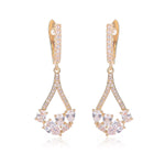Compact And Exquisite Drop-Shaped Crystal EarringsEarringsGOLD