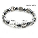 WWJD St. Benedict Medal Cross Prayer BraceletBracelet