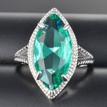 Glamorous Emerald Ring - 925 Sterling Silverring