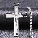 WWJD Cross Christian Prayer Necklace - ( Stainless Steel Gold )Necklace