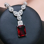 Dazzling Beauty Ruby Gemstone Pendant Necklace