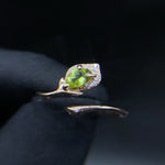 Elegant Lovely Natural Green Peridot Ring - 925 Sterling SilverRing4