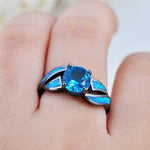 Blue Fire Aquamarine Opal RingRing