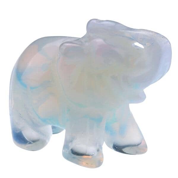 Healing Crystal Guardian Elephant - Pocket GemstoneRaw StoneOpalite