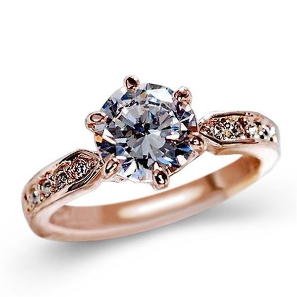 1.75ct Engagement Austrian Crystal Ring - Rose Gold / Silver PlatedRing7.5Rose gold