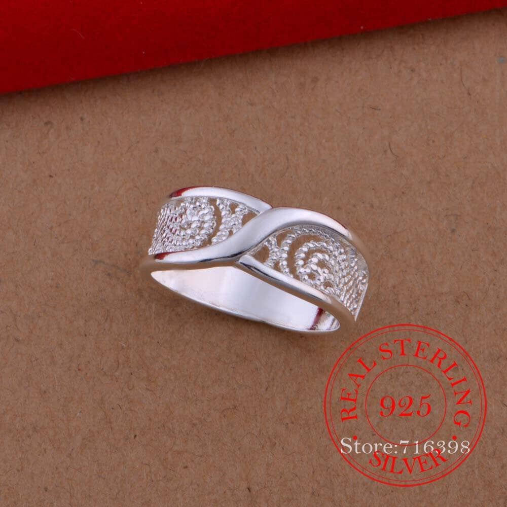 Vintage Hollow Pattern Ring - 925 Sterling SilverRing