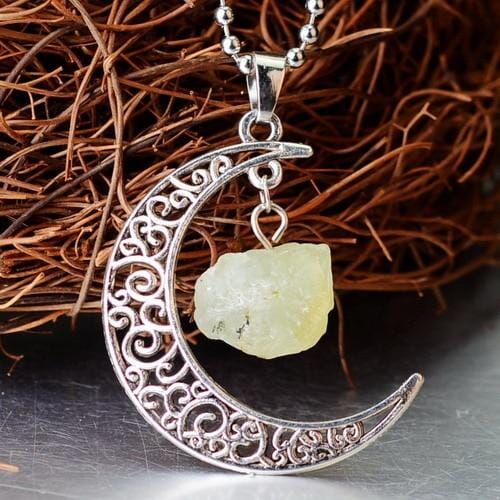 Natural Healing Crystal Moon Pendant NecklaceNecklaceFor Forgiveness