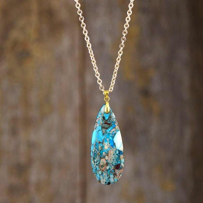 Classic Fashion Chic Turquoises NecklaceNecklaceGold