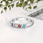 Personalized 4 Birthstones RingRing
