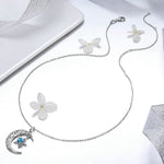 Starry Sky Aquamarine Pendant Necklace - 925 Sterling SilverNecklace