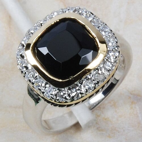 Elegant Black Onyx Ring - 925 Sterling Silver6Black