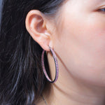 Crystal Stone Hoop EarringsEarrings