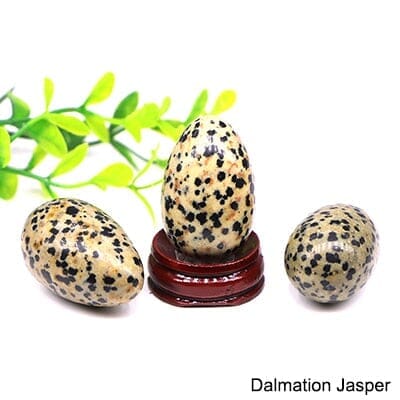 Crystal Stone Yoni Egg Kegel Exercise Vginal Balls Healing MassageYoni EggsDalmation Jasper1Pcs