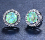Beautiful Round Fire Opal Jewelry Stud EarringsEarrings