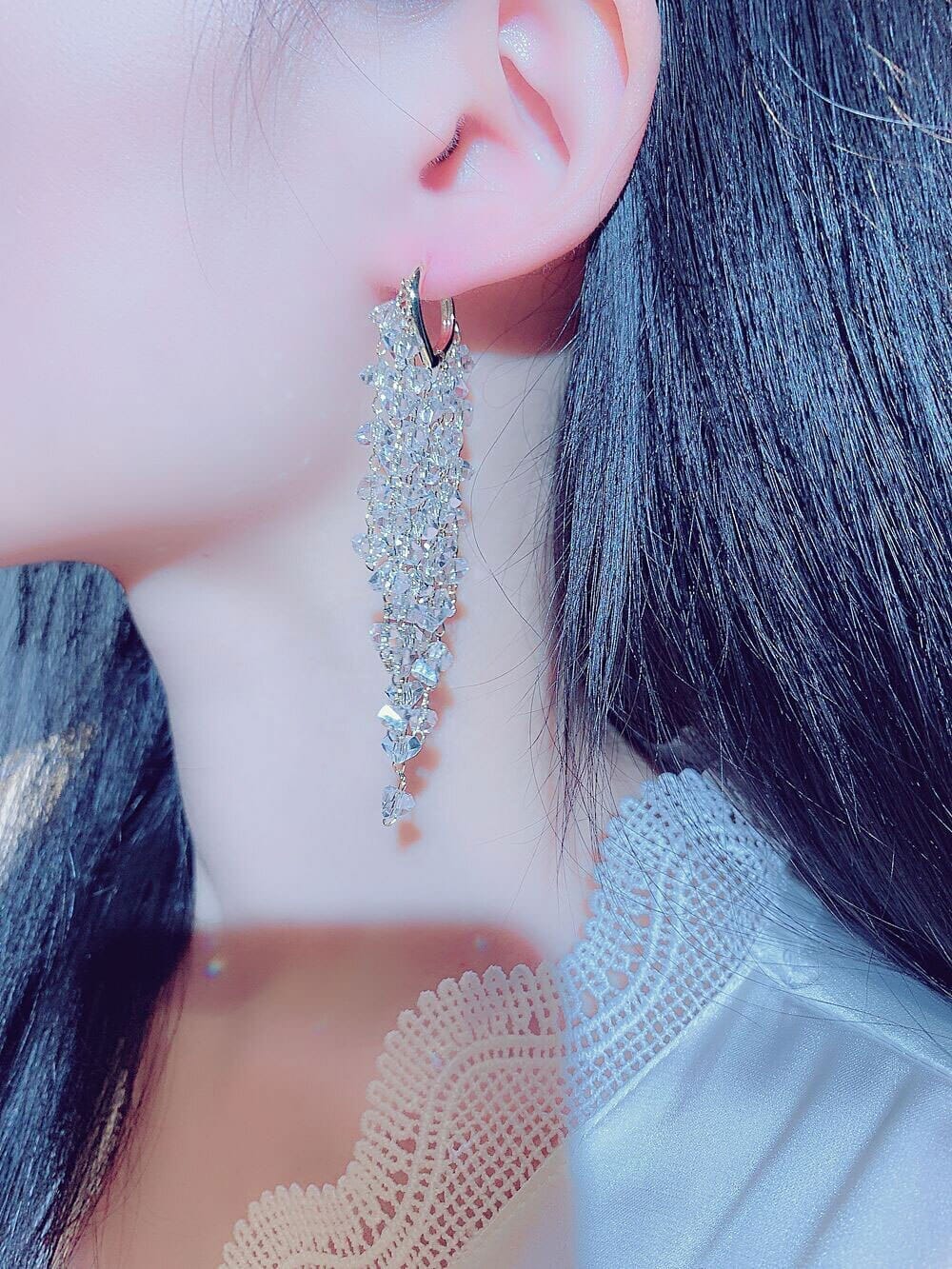 Super Fashion Shine Glamour Crystal Temperament EarringsEarrings