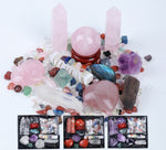 Natural Crystal Point Healing Stones, Wand and Chakra Stone Collection BoxRaw Stone