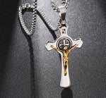 INRI Jesus Cross WWJD Stainless Steel NecklaceNecklace