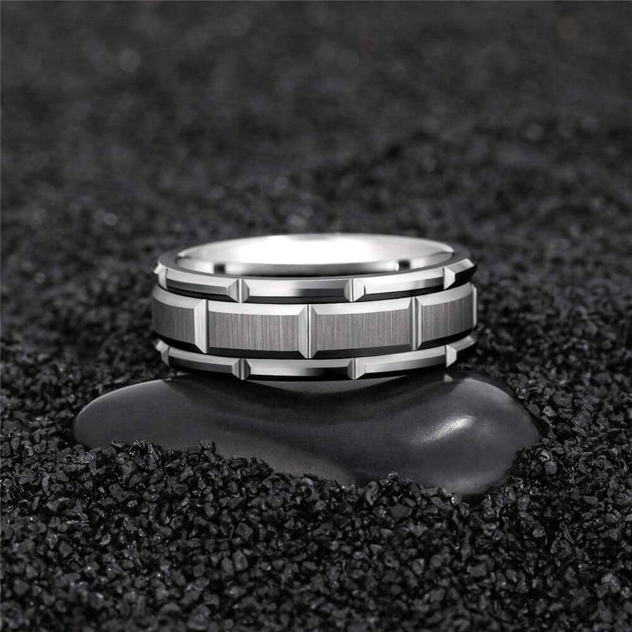 Brick Pattern Men's Ring – AtPerry's Healing Crystals