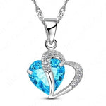 Elegant Ruby Love Pendant Necklace - 925 Sterling SilverNecklaceSky Blue