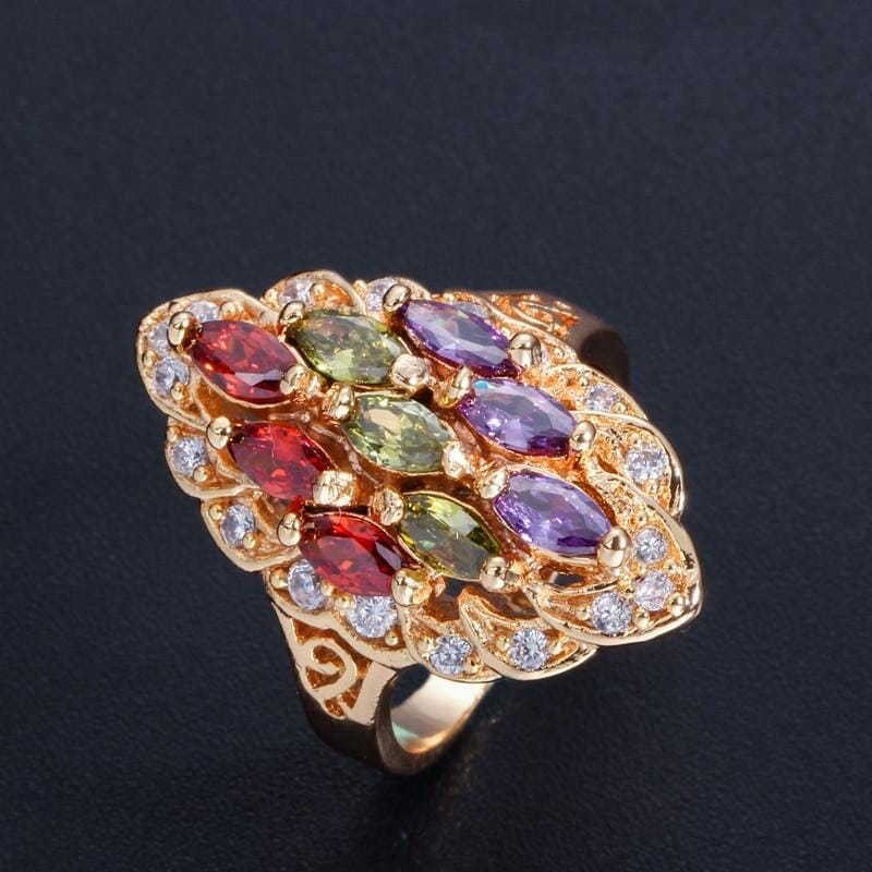 Multi Stone, Amethyst, Peridot & Ruby RingRing